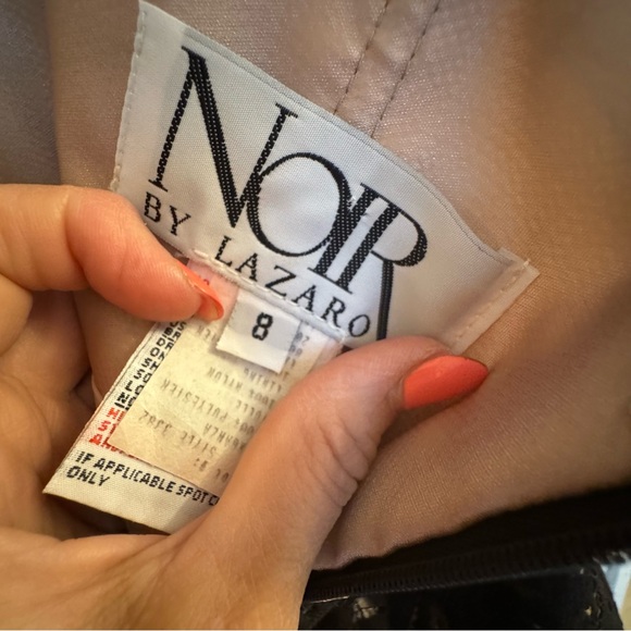 NIOR Strapless cocktail Dress Size 8 Champagne & Black Lace Formal Party dress - Picture 4 of 4